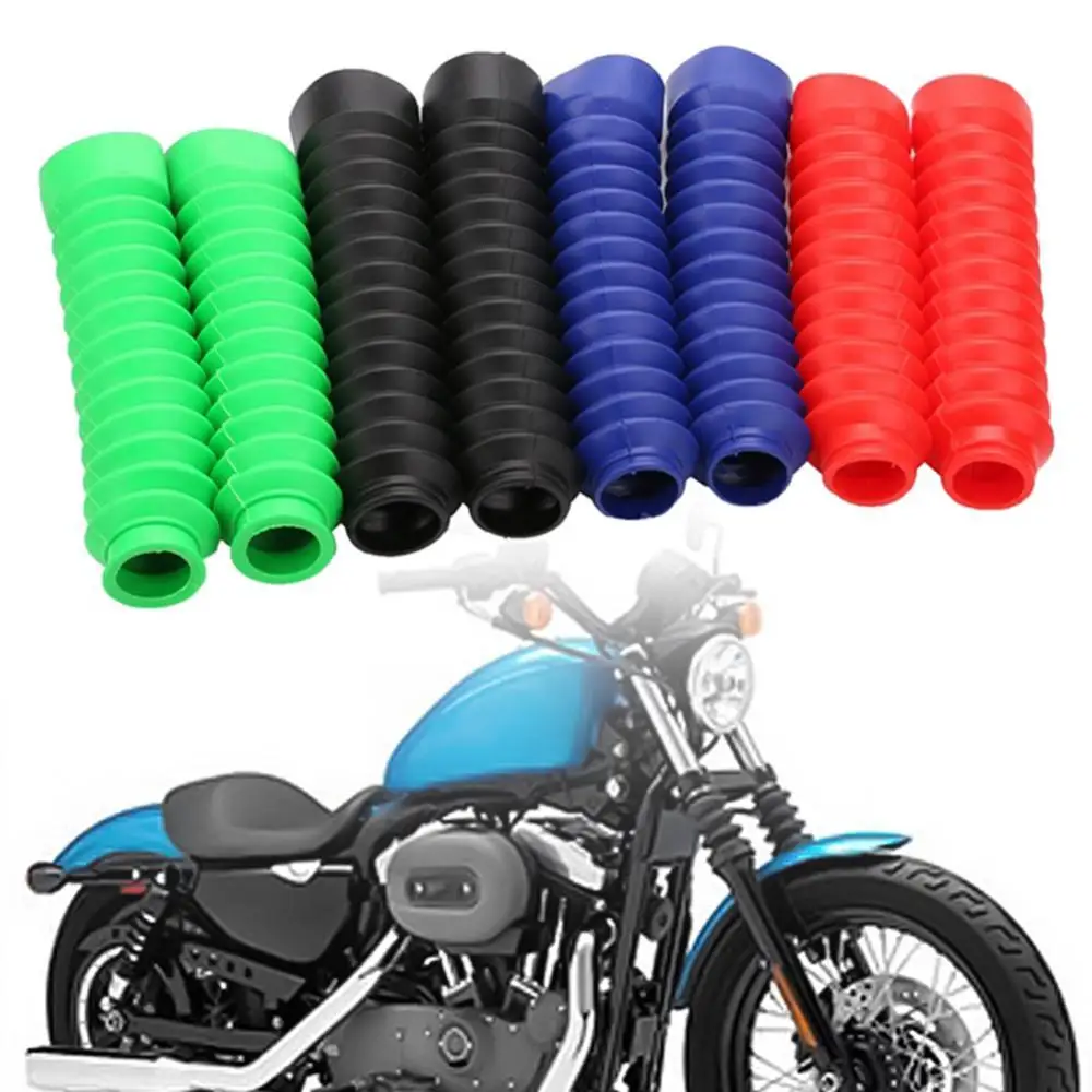 

2 Pcs/Set Front Fork Shock Dust Covers Gaiters Boots Rubber Fits Motorcycle Dirt Bike Universal Shock Dust Guard Protector