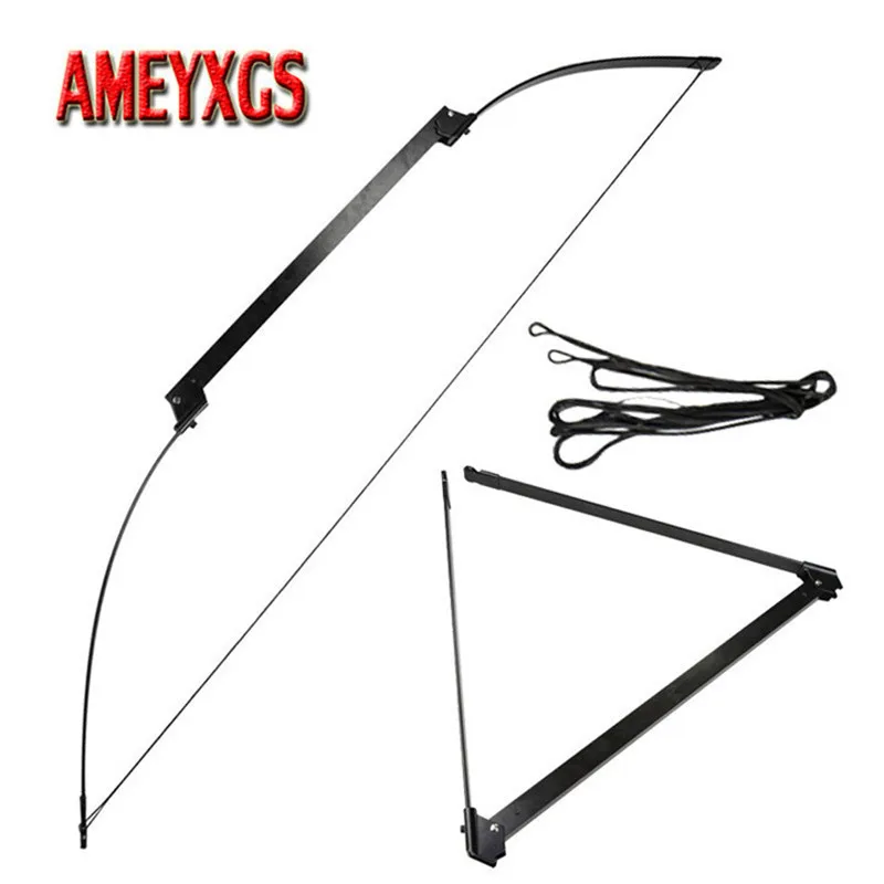 

1pc Archery 30-40lbs Folding Bow Recurve Straight Bow Aluminum Alloy Shooting Fishing Bow For Outdoor Sports Hunting Accessories