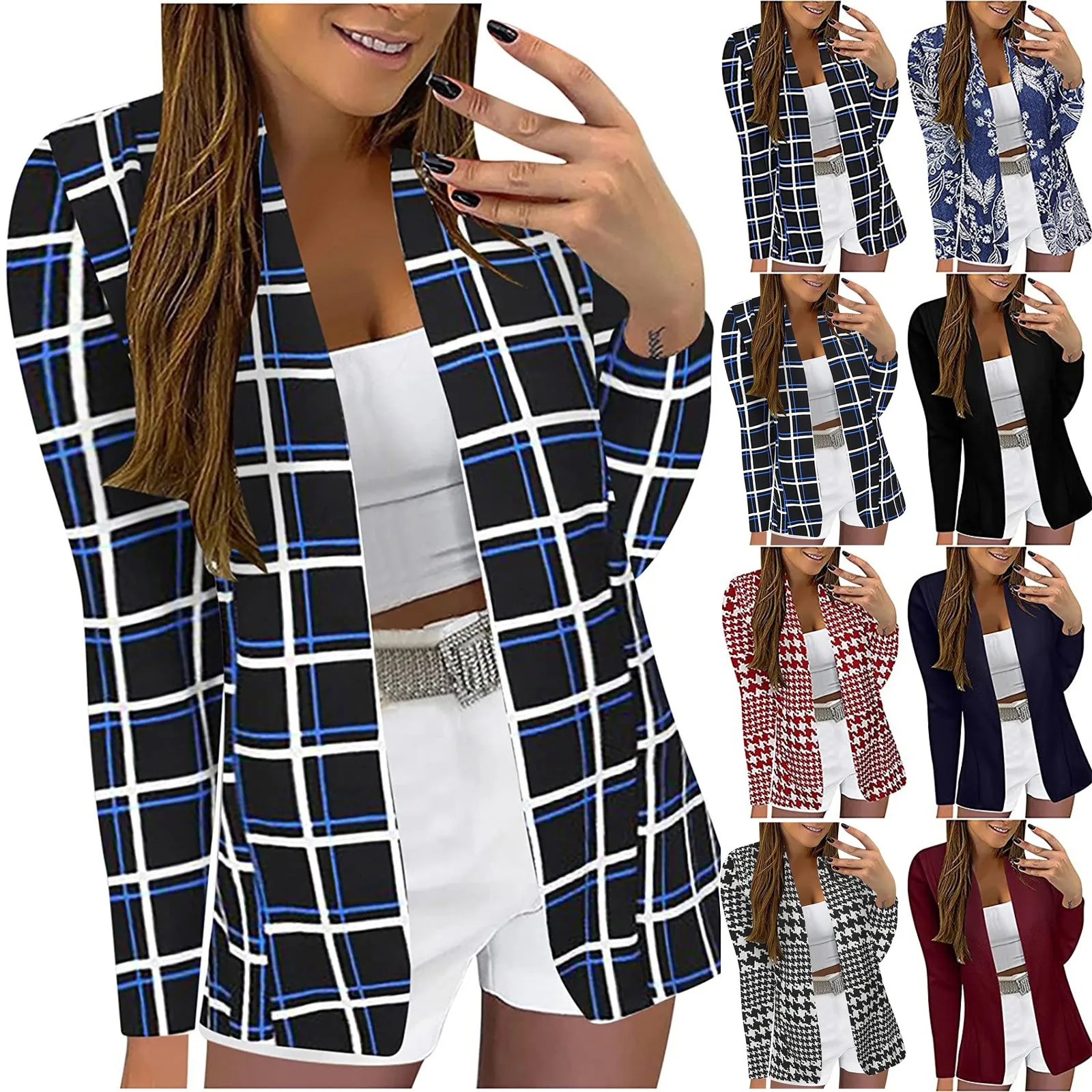 

Fashion Blazer Women Coat Brand Quality Clothing Tailored Woman Blazer Double Breasted Female Basic Coat Ladies Overcoat Clothes