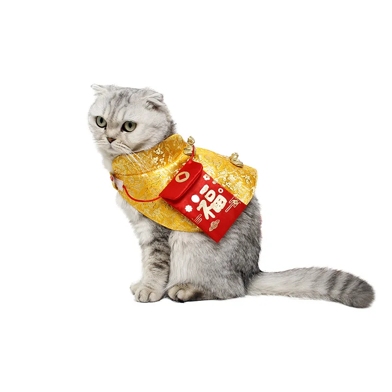 

Cat Dog Chinese Style Scarf Cloak Coat Costume Clothes Neckerchief Set