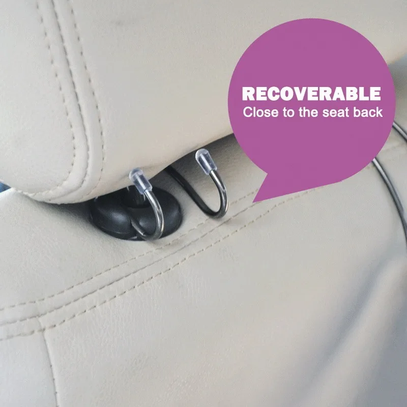 

Hot Stainless Steel Auto Car Back Hooks Hangers Organizer Universal Multifunction Storage Hooks House Storage Hook