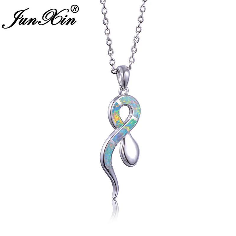 Милые животные змеиная кожа подвеска колье для женщин Настоящее серебро Цвет