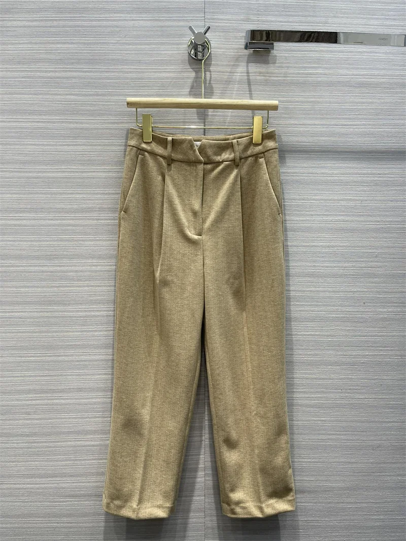 

2021 fall new fashion casual women's straight solid blazer pants trousers