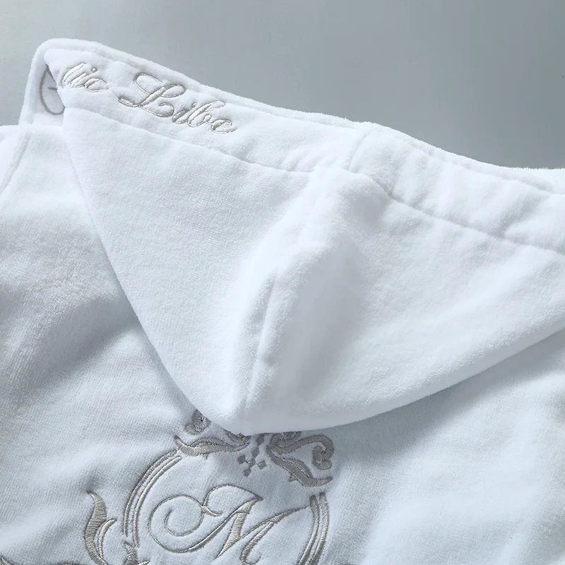 Банный халат мужской/женский из хлопка с капюшоном зимний | Мужская одежда