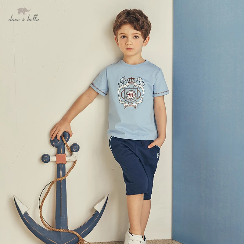 

DKH17030 нижнее белье в стиле бренда dave bella/летние От 5 до 13 лет, модный спортивный костюм для мальчиков, комплект с надписями и рисунком, для дете...