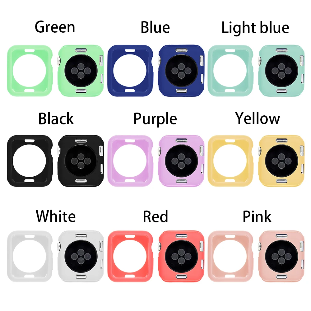 1 шт. высококачественный мягкий силиконовый чехол для часов защита экрана 44 мм 40