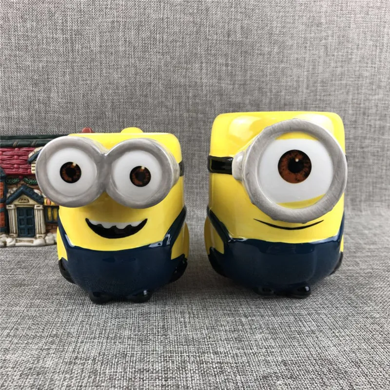 3D мультфильм йеллоуминьоны керамика кружки кофе кружка молоко чай офисные чашки Посуда для напитков лучший подарок на день рождения с подарочной коробкой