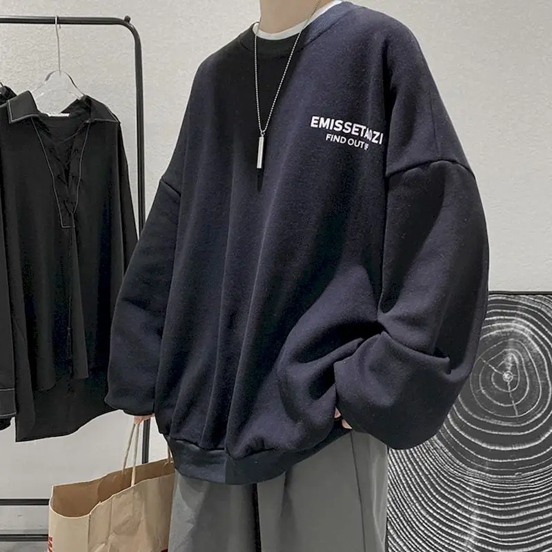 

Свитшот в Корейском стиле для мужчин и женщин, Осень-зима 2020, винтажный плотный теплый свитшот с надписью, женские пуловеры в готическом сти...