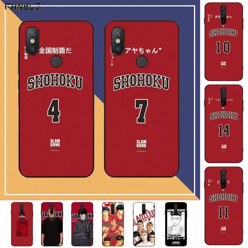 FHNBLJ Comic Slam dunk Sakuragi черный чехол для телефона RedMi note 9 4 5 6 7 5a 8 pro max 4X 5A 8T|Бамперы| |