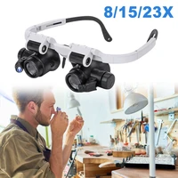 magnifying glasses with led lights lamp interchangeable lens 1 0x1 5x2 0x2 5x3 5x tool repair reading magnifier