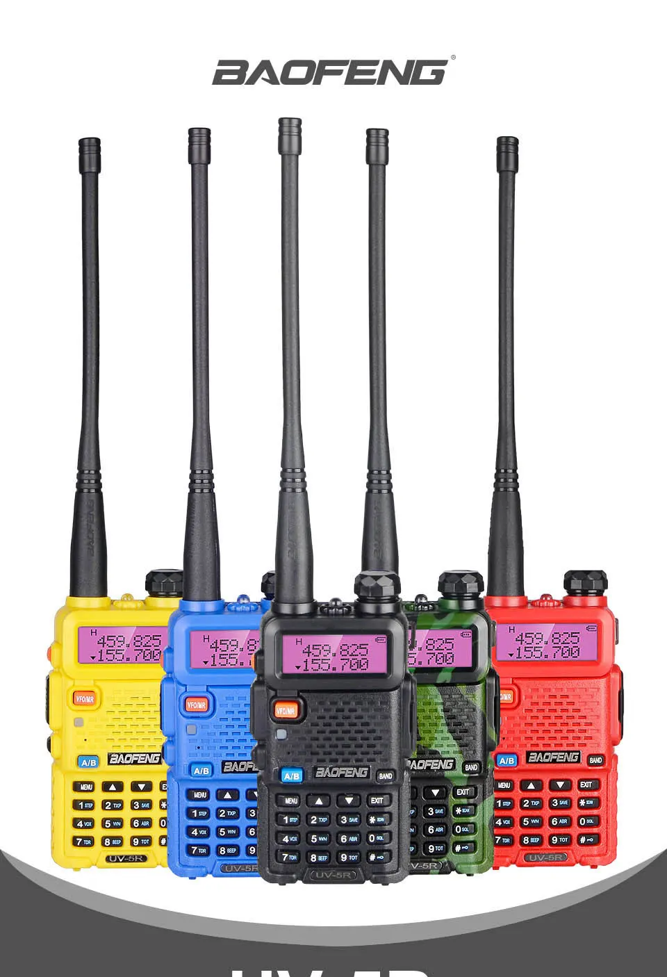10 км Двухдиапазонная рация 8 Вт Baofeng UV-5R FM трансивер портативный CB Ham Радио 128CH VHF/UHF UV 5R двухстороннее радио 1800mAh