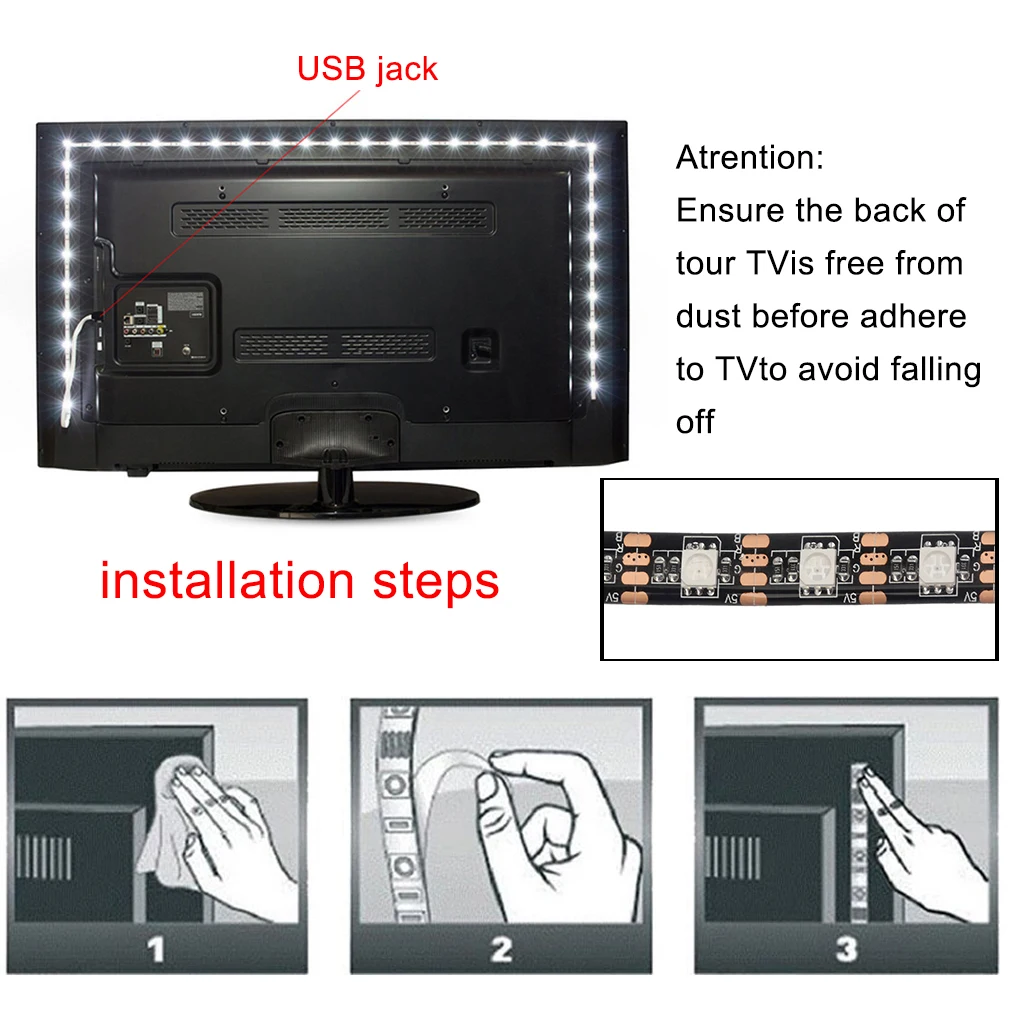 12 RGB 5050 SMD светодиодные полосы лампы Водонепроницаемый гибкая светодиодная лента