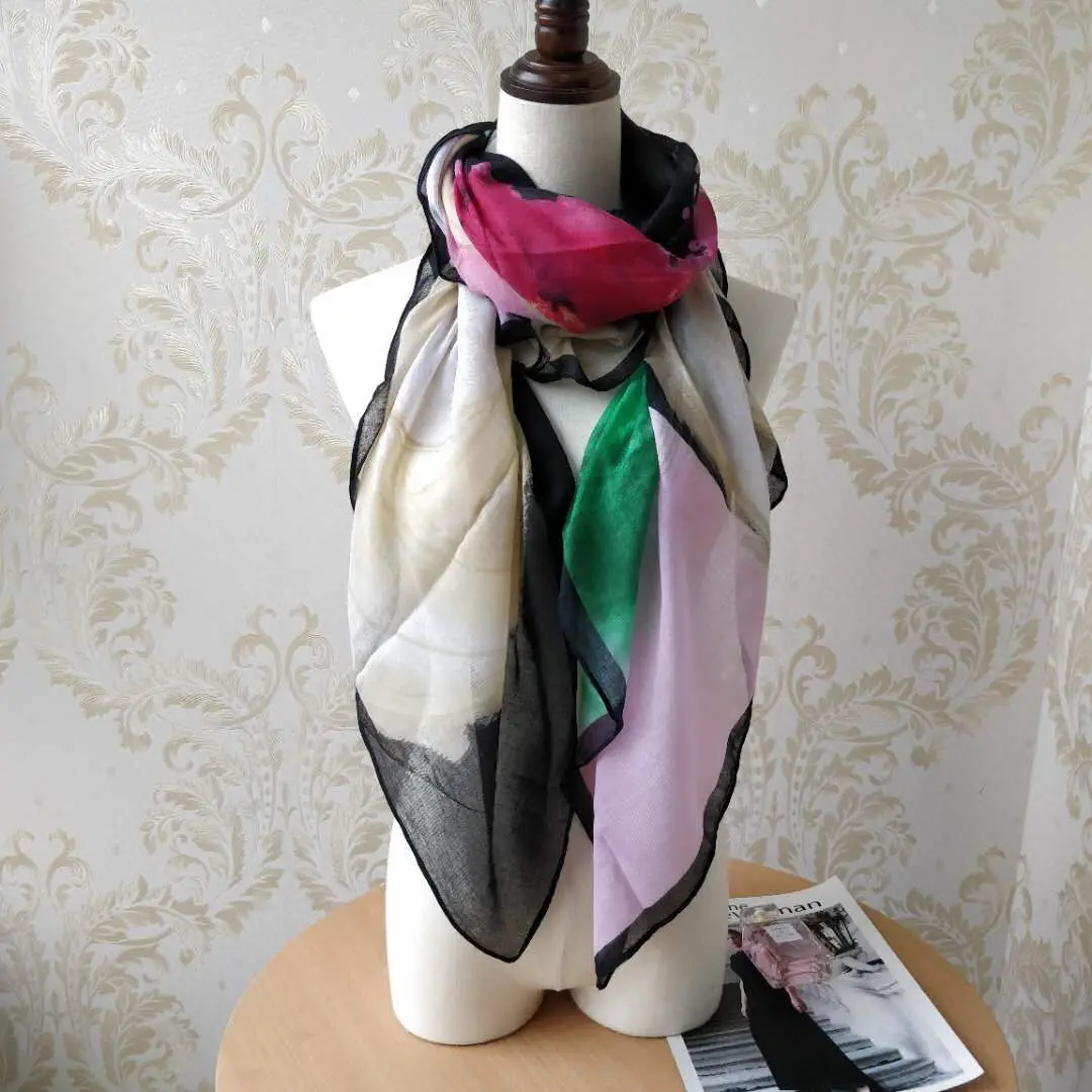 desigual женский длинный красный шарф с геометрическим рисунком, осень-весна, Испанский Дизайн, подарки на день рождения