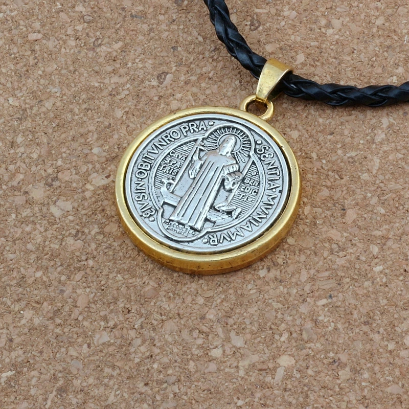 2 шт./Лот Крест Святого Бенедикта медаль Висячие шармы бусины подходят для