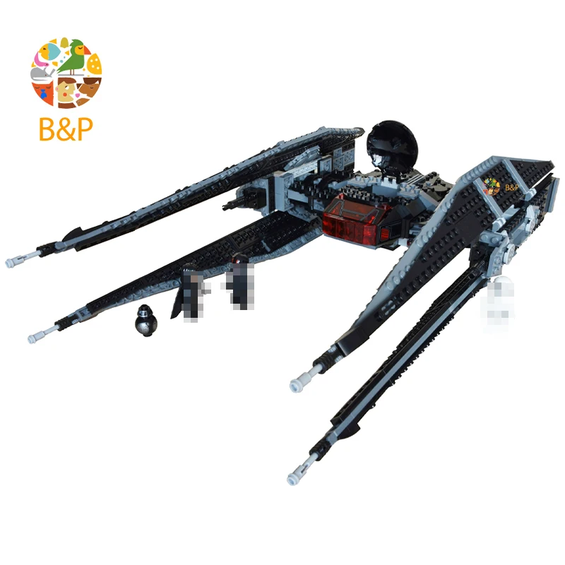 75179 Звездные серии войны 705 шт Кайло Рен галстук боец модель игрушка для детей