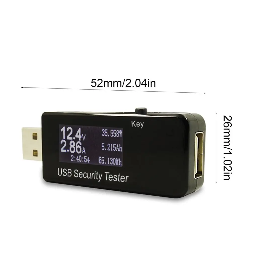 

Small Size USB Safety Security Tester LED Digital Voltmeter Ammeter Battery Capacity Indicator Voltage Power Meter Charger