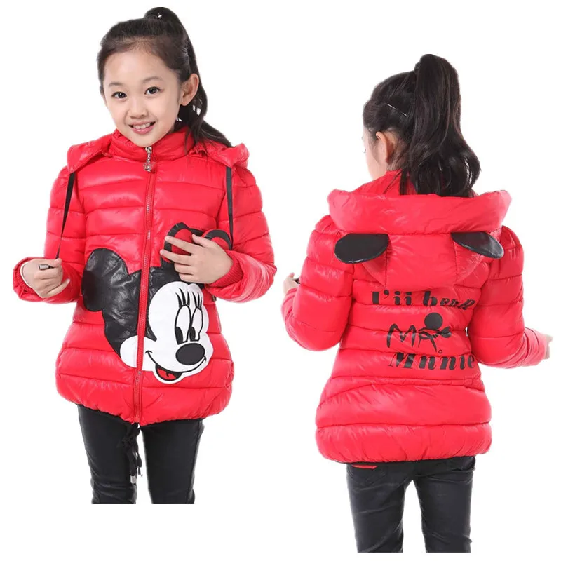Kids Clothes Girls Jacket Autumn Winter Warm Hooded Jackets For Girl Fashion Coats Cartoon High Quality Down Outerwear | Детская одежда
