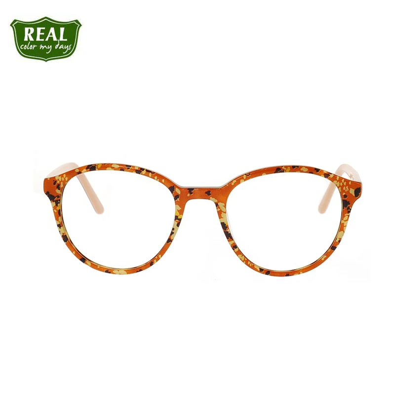 Простой дизайн круглая оптическая оправа из ацетата для очков мужчин и женщин