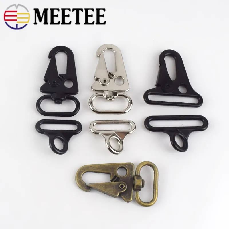 Meetee 5/10 комплектов 40 мм застежки для сумки карабин двойные пряжки улицы Рюкзак