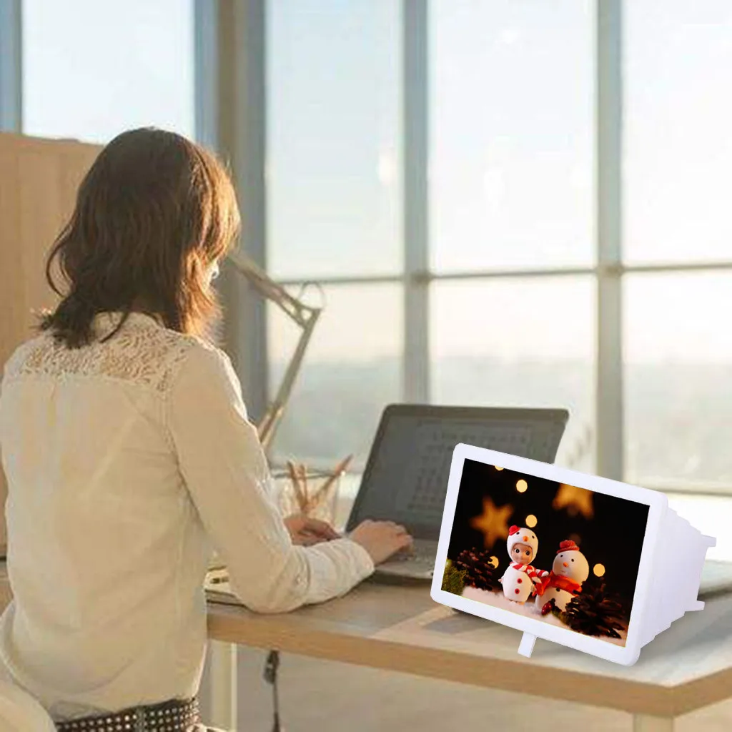 Складной 3D видео телефон с экраном 8 дюймов увеличительное стекло усилитель HD