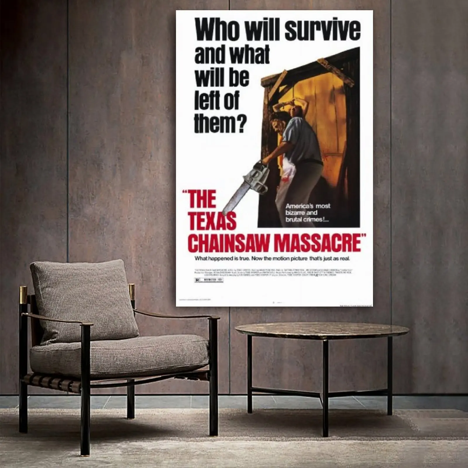 Техасская бойня с Бензопилой плакат из фильма холст художественный и Настенная