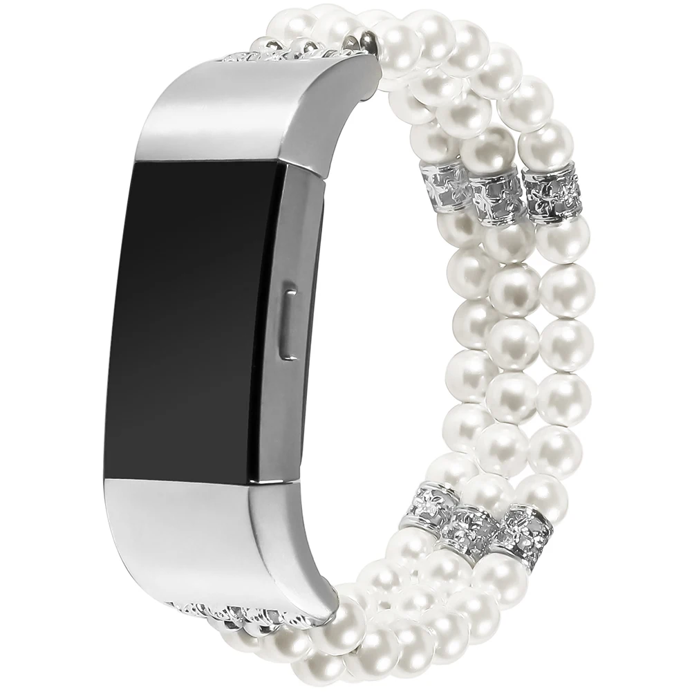 3 ряда бисера женский ювелирный браслет ремешок на запястье для Fibit Charge 2 часы с