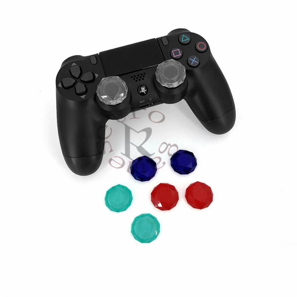 2pcs Diamond Design Thumbstick Cap Analog Controller Thumb Stick Grip Skin Cover for Sony PlayStation 4 PS4 Slim PRO Accessories |