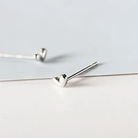 designer mini lucky cute little silver bean love s925 sterling silver stud earrings simple style all match earrings