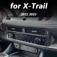 for nissan x trail 2021 2022 car interior decoration accessories abs carbon fiber pattern air outlet decorative patch