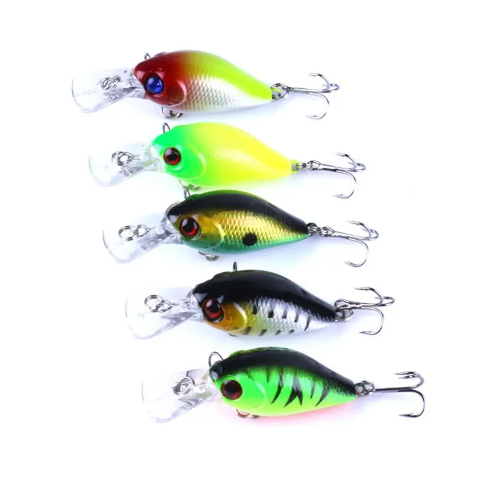 

35% Discounts Hot! 5Pcs Fishing Lure Minnow Floating Crankbait Bait Jig Hook Set with Tackle Box