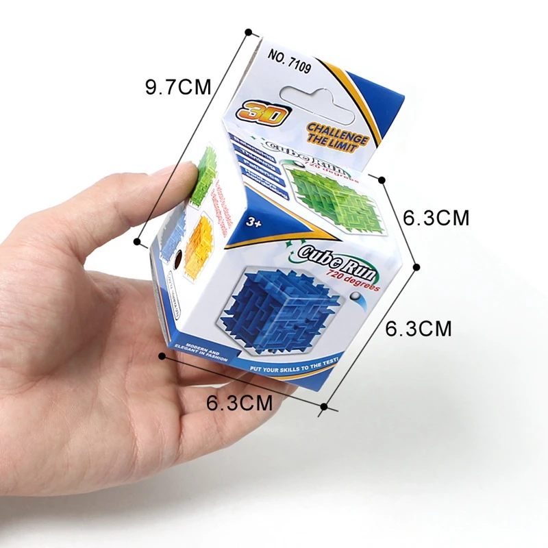 

6*6*6cm 3D Magic Cube Labyrinth Rolling Ball Toys Maze cube Fun Brain Games Challenge Toys Balance Educational Toys for children
