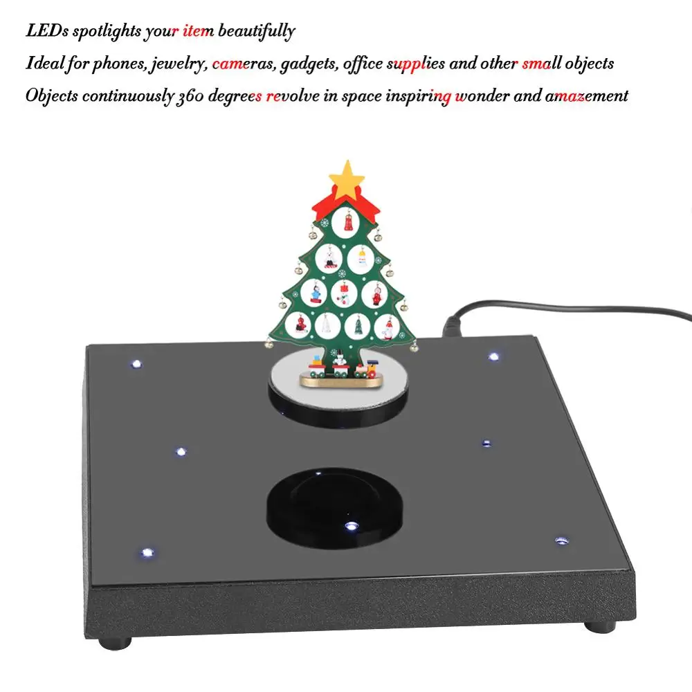 Поворачивающаяся на 360 градусов платформа дисплея со светодиодным держателем