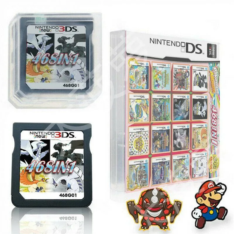 Картридж для игры с покемонами 468 в 1 картридж подборки Nintendo DS 3DS 2DS NDS NDSL NDSI игрушки