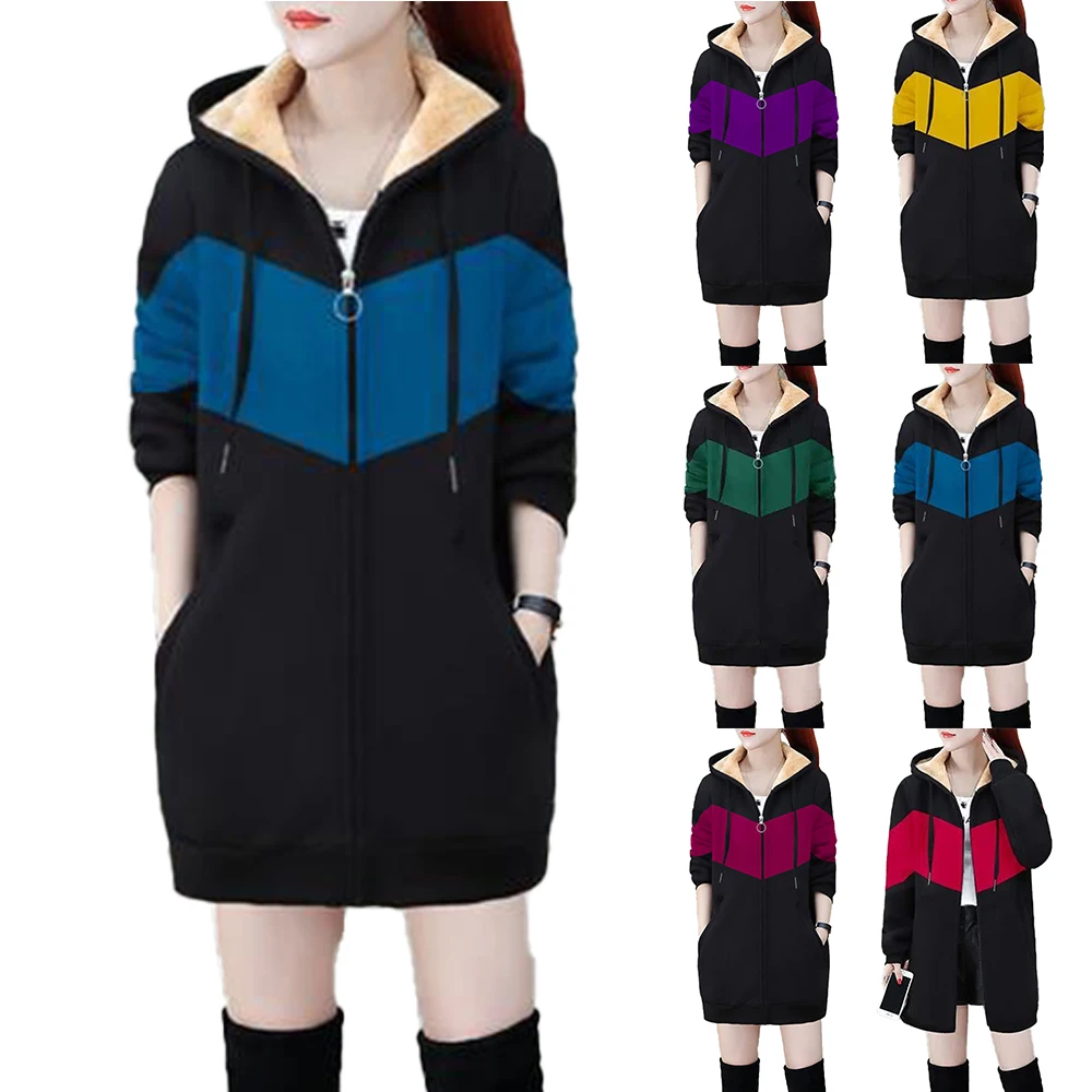 

Женская зимняя флисовая куртка на флисовой подкладке с капюшоном