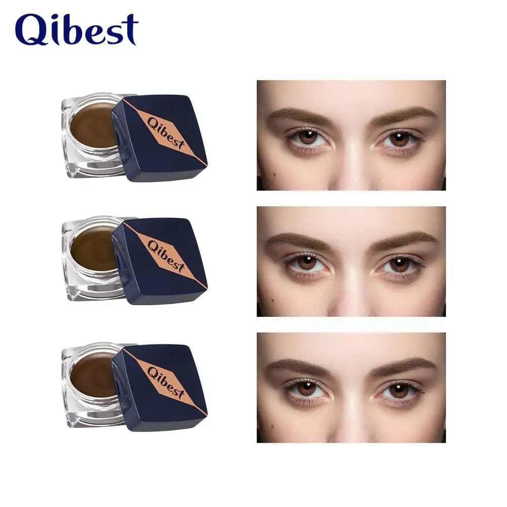 Крем для окрашивания бровей QIBEST стойкий водостойкий устойчивый к появлению