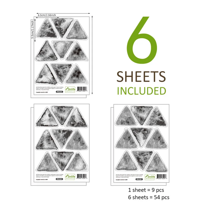 Черные треугольники в скандинавском стиле наклейки на стену для детской комнаты