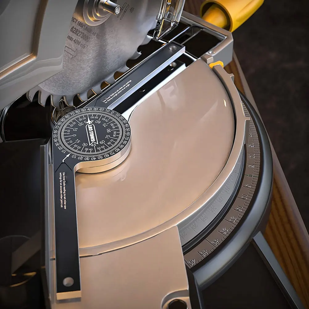 Угломер для торцов 360 градусов нержавеющий алюминиевый с гравировкой |