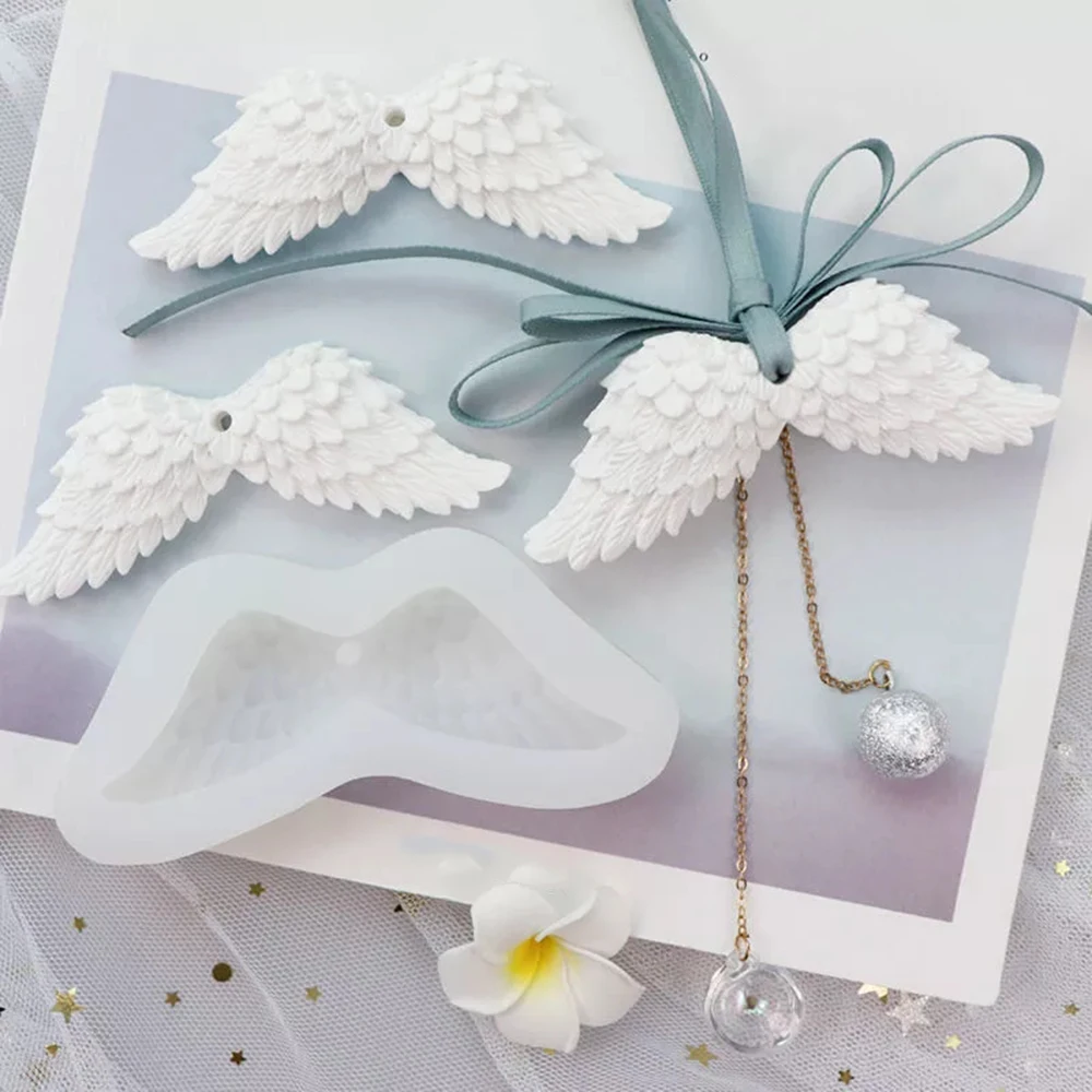 

3D Silicone Molds Angel Wings Fondant Mold Cakes Decoration Tools DIY Kitchen Baking Tools Candy Clay Gumpaste Chocolate Moulds