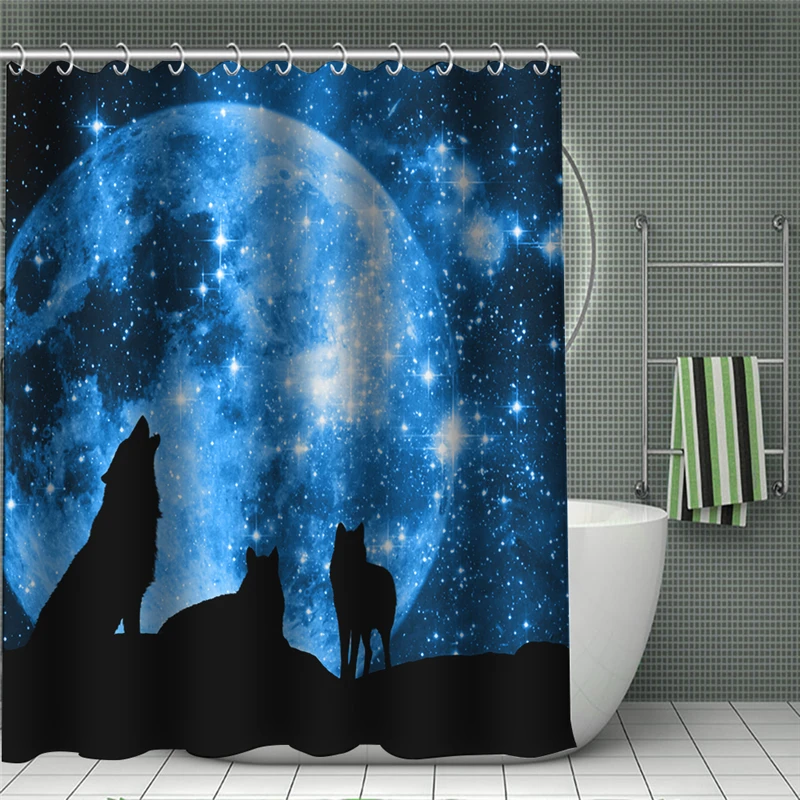 Волчья печать Psychedelic занавески для душа водонепроницаемая ткань полиэстер