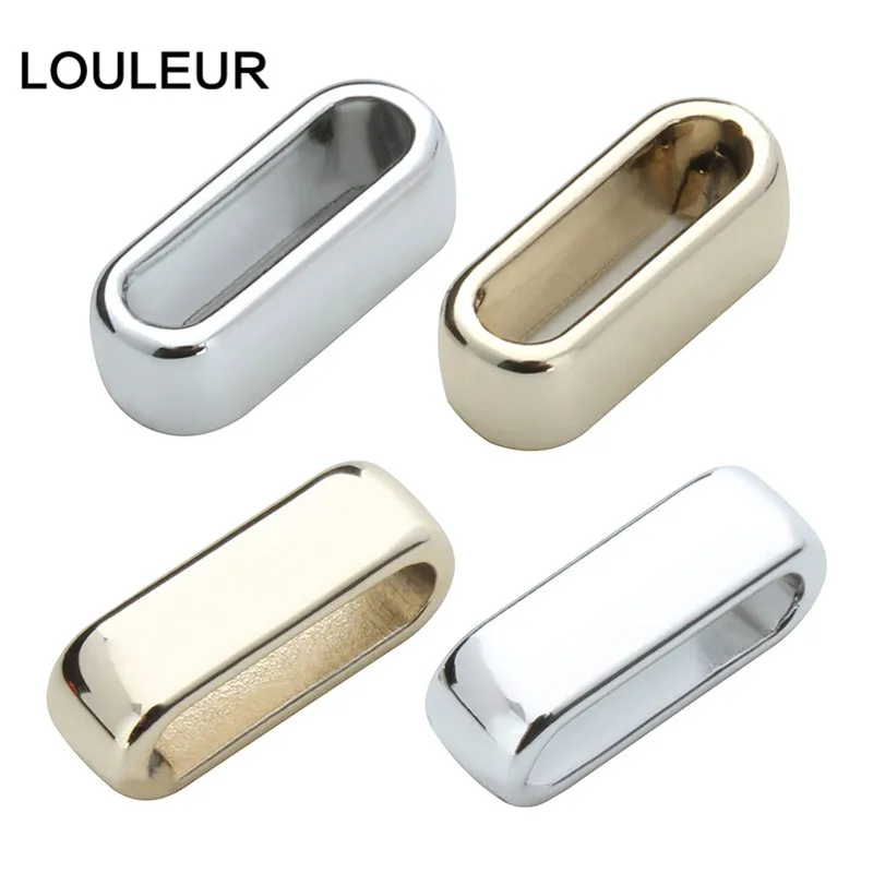 10 teile/los Gold Farbe Legierung Großes Loch Quadratischen Ende Perlen fit 10*3mm Flache Leder Seil Schnur DIY schmuck Machen Zubehör – Detail 6