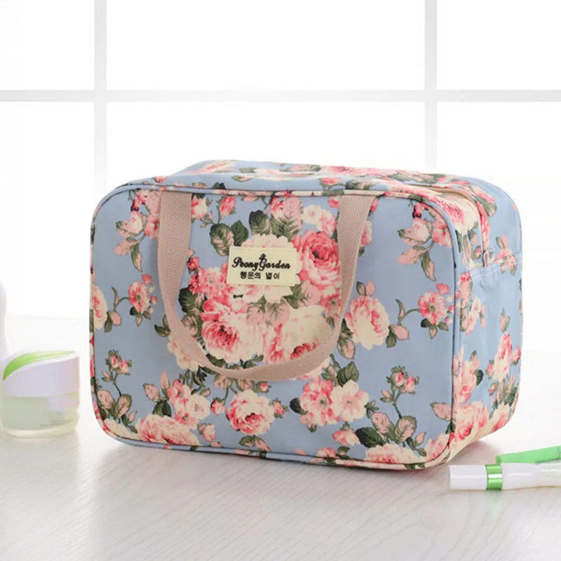 

Large Capacity Makeup Bag Oxford Cloth Organizer For Women Cosmetics Case Necessaries Fashion Floral Printing Make Up Bags Women