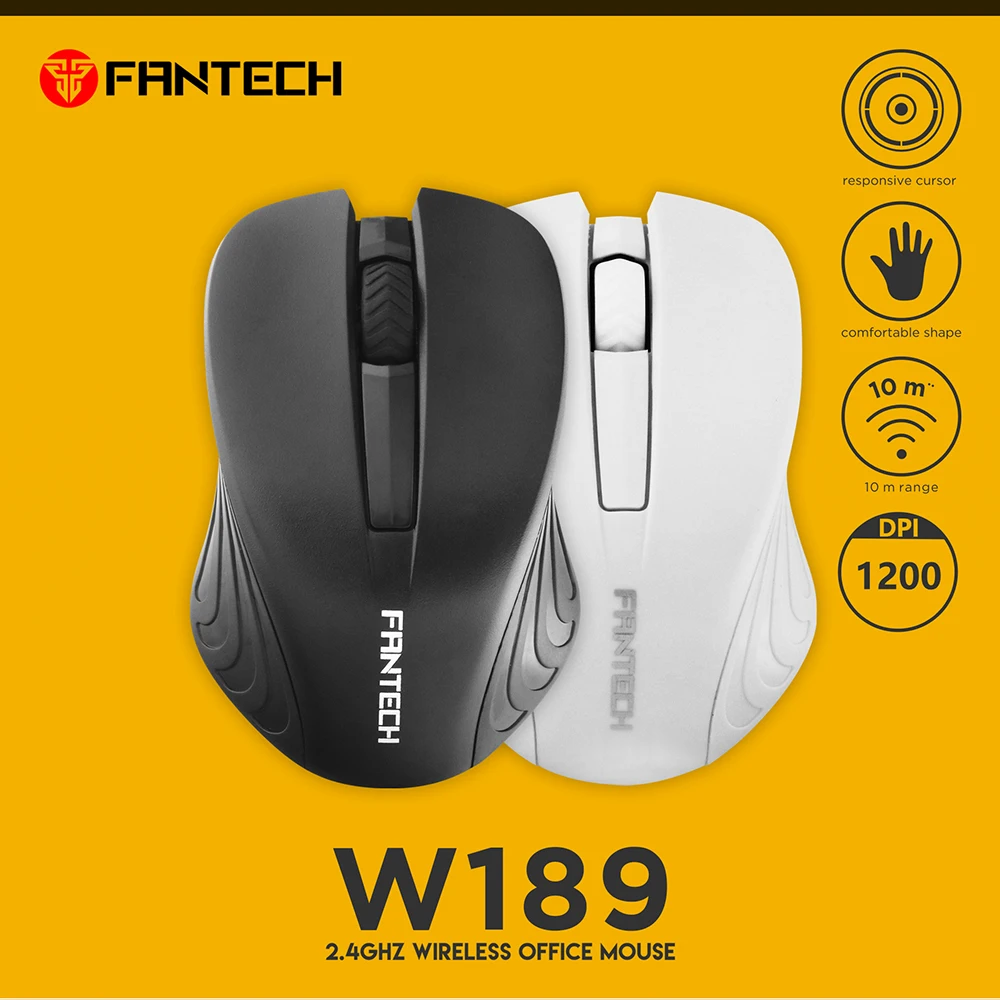 Мышь Компьютерная FANTECH W189 беспроводная 2 4 ГГц 3 кнопки 1200DPI|Мыши| |