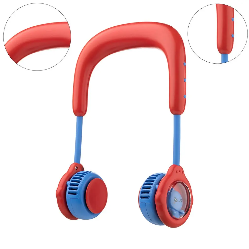 

Mini USB Portable Fan Hands-free Neck Fan Rechargeable Battery Small Portable Sports Fan 4800mA Desk Hand Air Conditioner cooler
