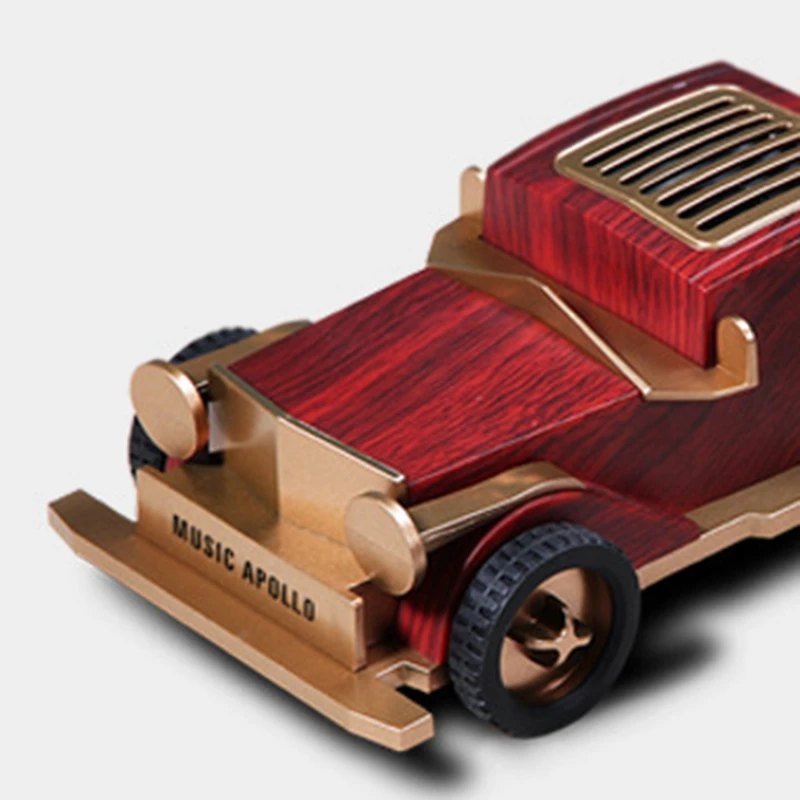 

New Retro Classic Car Bluetooth Speaker Mini Card Mobile Phone Heavy Bass Wood Bracket Bluetooth Small Sound 5 W
