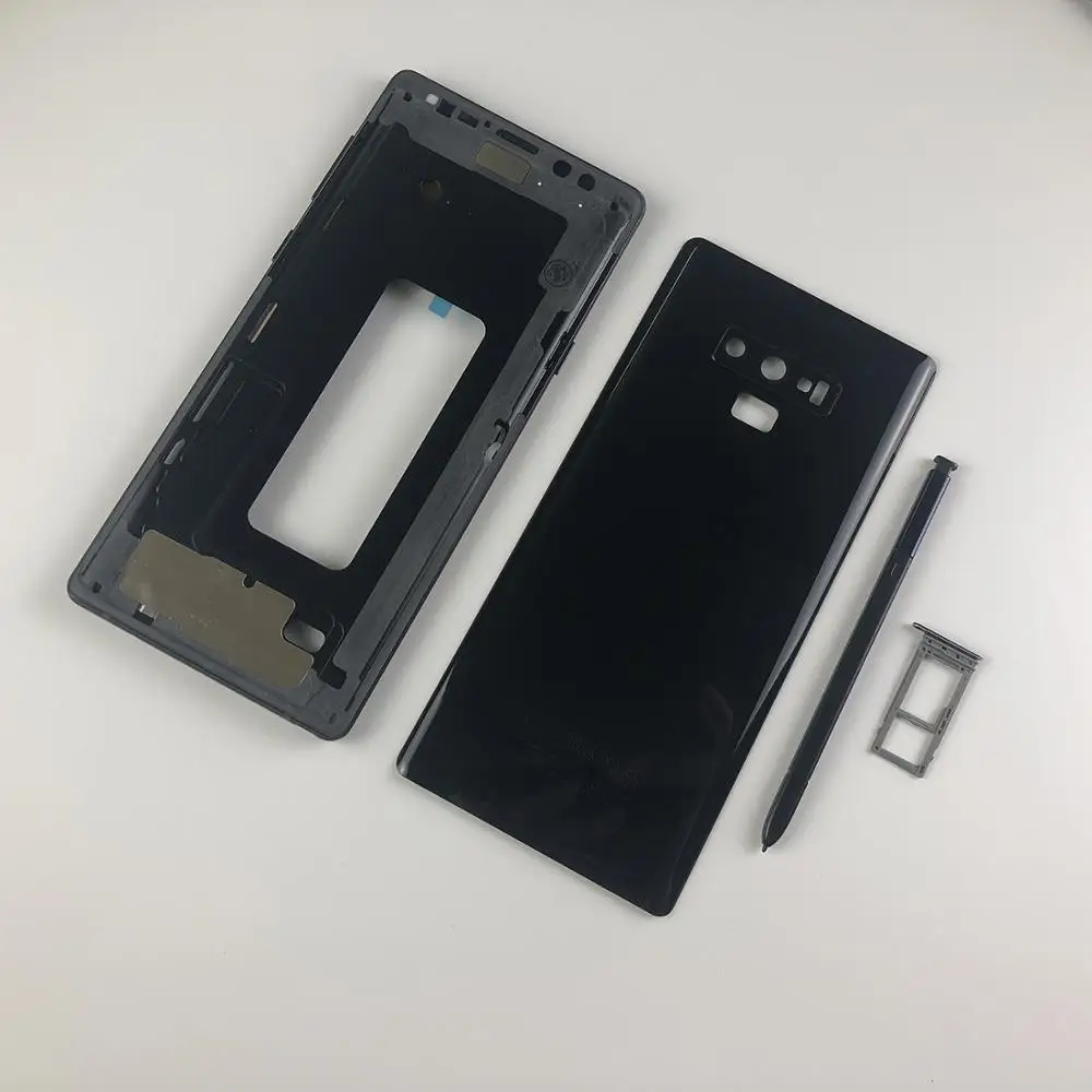 Для Samsung Galaxy Note9 Note 9 N960 SM N9600 металлический корпус средняя рамка + стеклянная