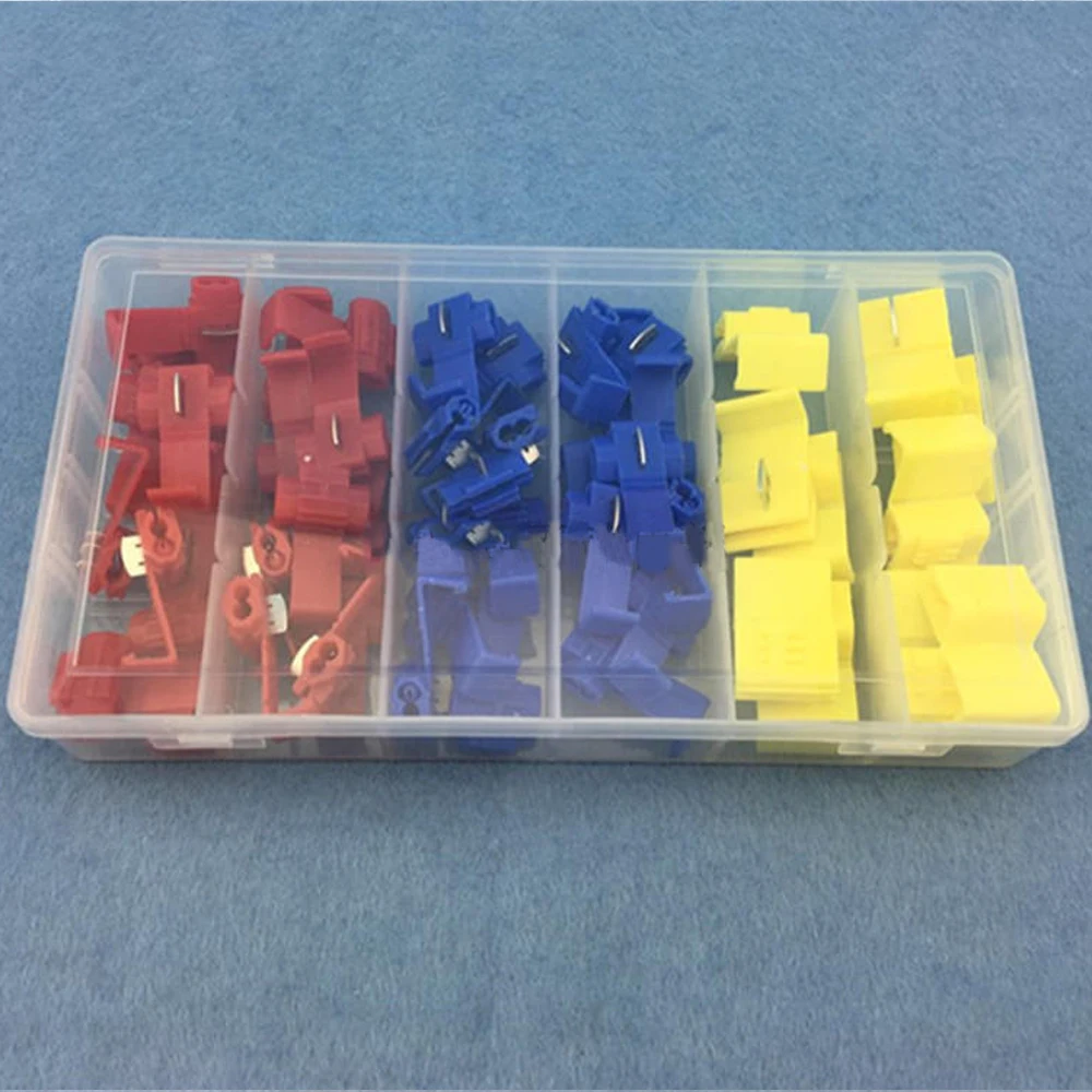 

Picture Color 65Pcs Quick Connector Clip Car Electrical Wire Lock Cable Connector Quick Splice Terminals Crimp Kit