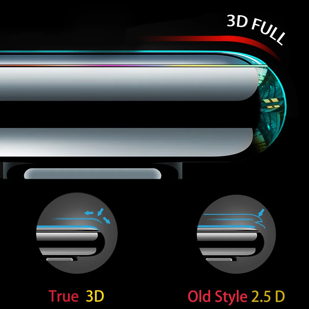 3D чехол с полным покрытием клея для SAMSUNG Galaxy S8 S9 Plus Note 8 9 закаленное стекло Защита