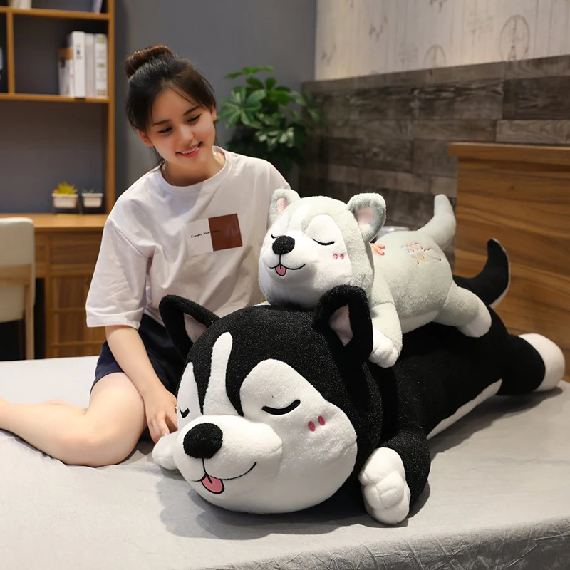 70 см Kawaii мягкие игрушки Хаски Милая симуляция хаски собака плюшевая подушка
