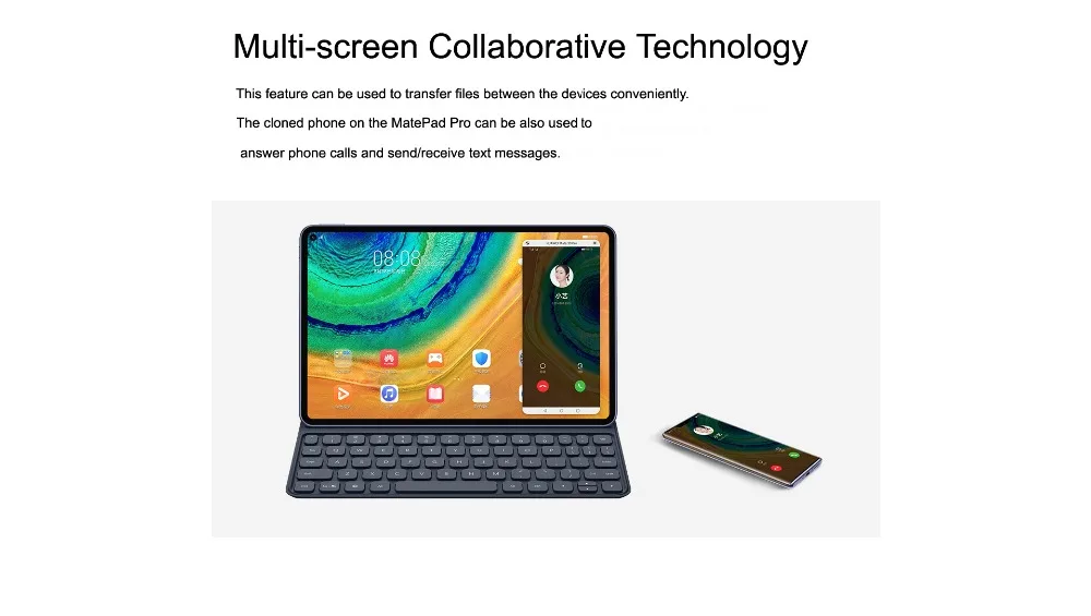 HUAWEI MatePad Pro 10,8 дюймовый планшетный ПК с 7нм процессором Kirin 990 многоэкранный рабочий Wifi 4G sim-слот телефон type-C