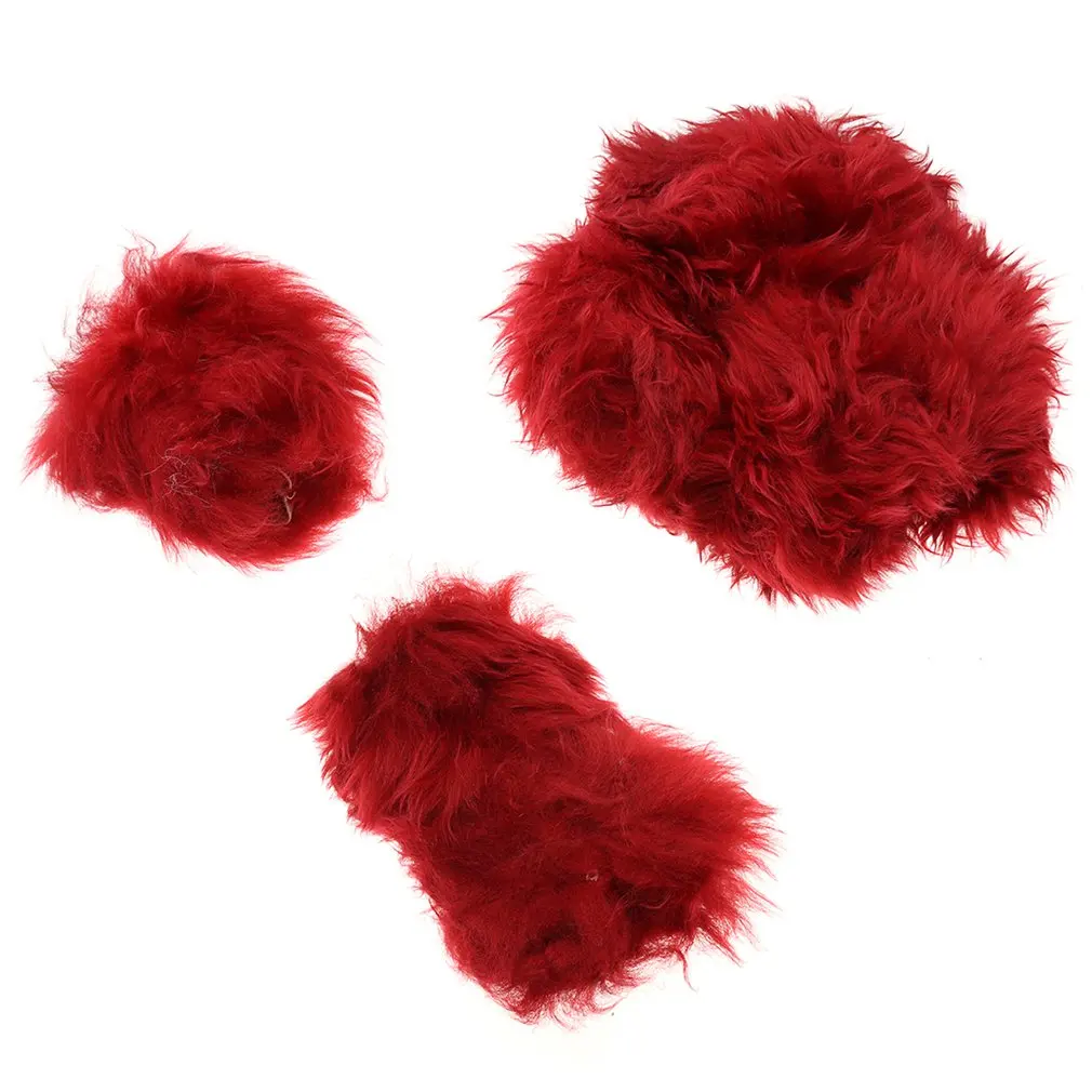 

Soft Plush Spring Steering Wheel Cover Kit 3PCS Steering Wheel Cover Set Auto Plush Warm Fluffy Fuzzy Car Accessories